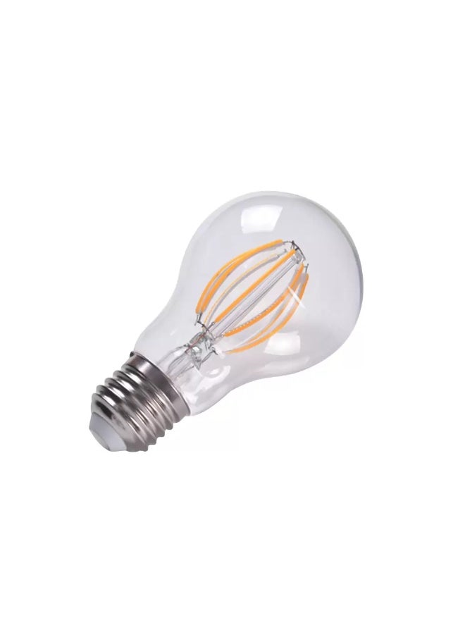 Elitco LED Curved Filament Bulb E27 7.5W 230V 2700K Warm White, Dimmable (Clear Glass) 