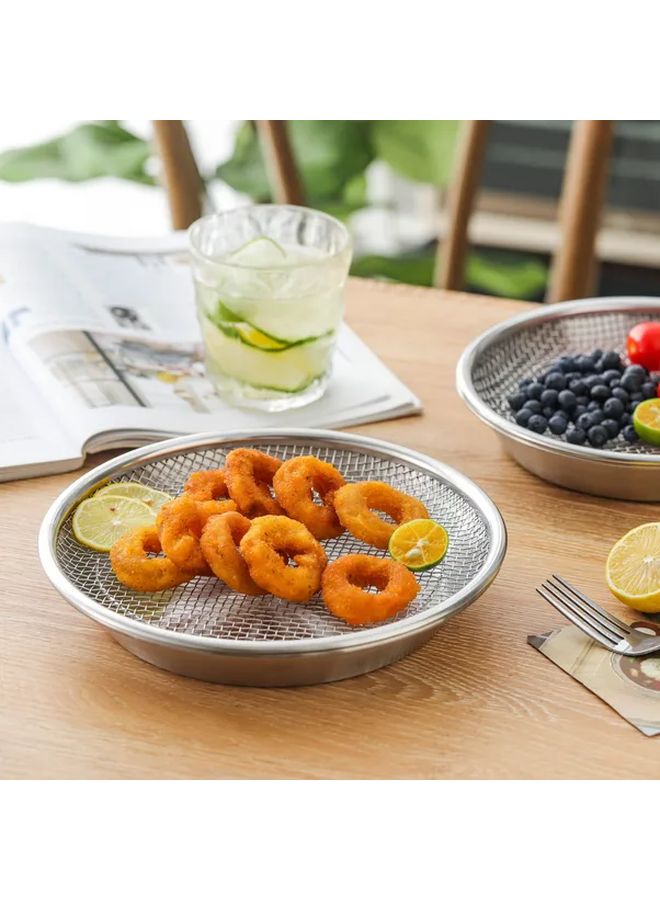 7.87 Inch Stainless Steel Fryer Basket Set With Drain Tray For Home And Commercial Use - Image 1