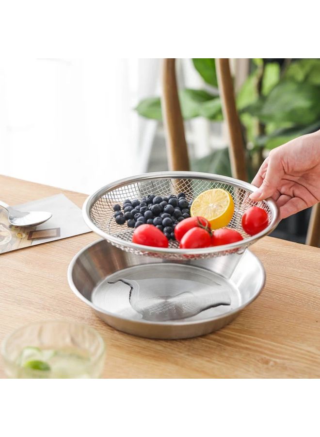 7.87 Inch Stainless Steel Fryer Basket Set With Drain Tray For Home And Commercial Use - Image 4