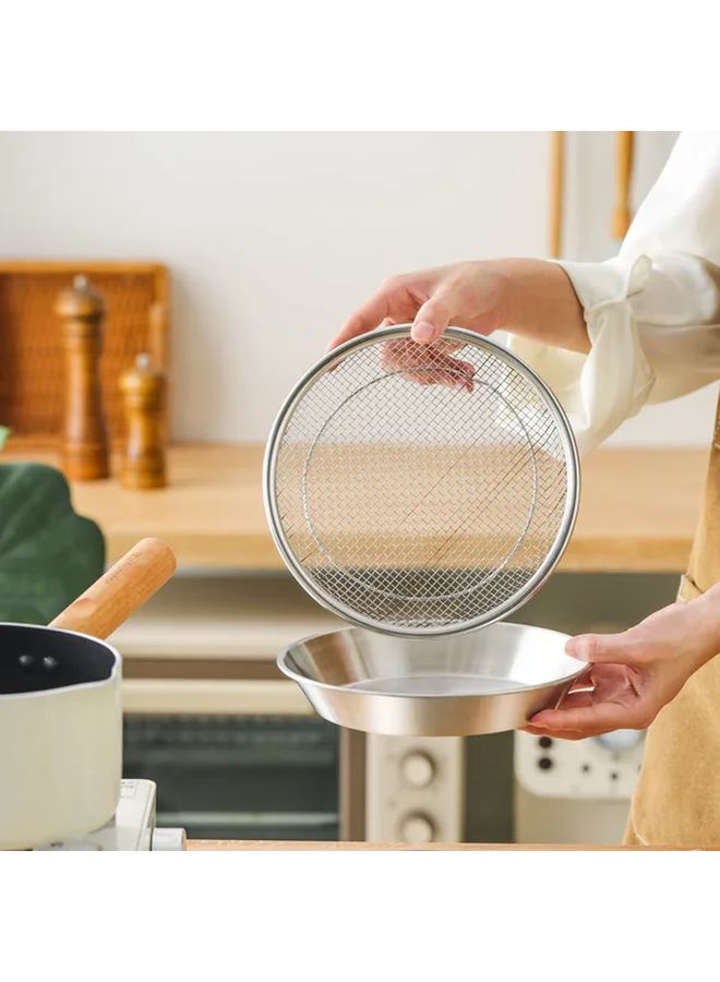 7.87 Inch Stainless Steel Fryer Basket Set With Drain Tray For Home And Commercial Use - Image 2