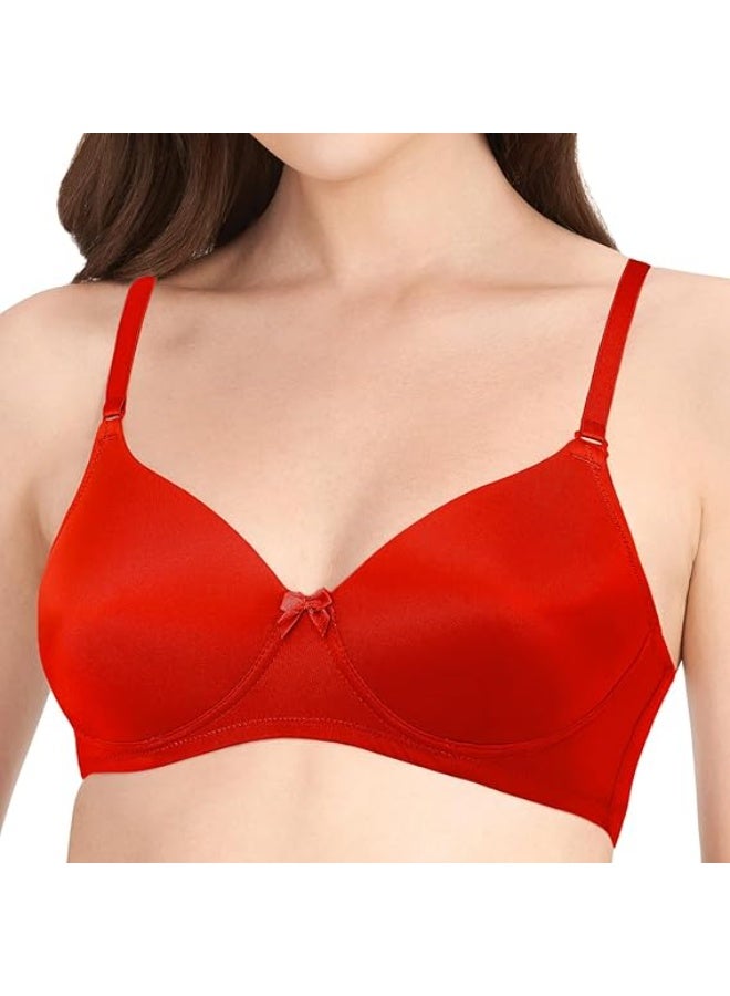 لوف بيل Padded Wirefree Nylon Tshirt Bra - Soft Pad Everyday Bra - Image 4