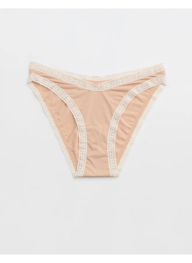 Aerie Smoothez Microfiber Lace Deatiled Briefs