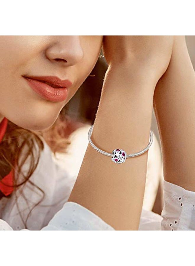 NINGAN Birthstone Charms 925 Sterling Silver Love Heart Openwork Bead for Charm Bracelets and Necklaces with 5A Cubic Zirconia, Birthday Mothers Day Jewelry Gifts Women, ONESIZE, Silver Cubic Zirconia - Image 5