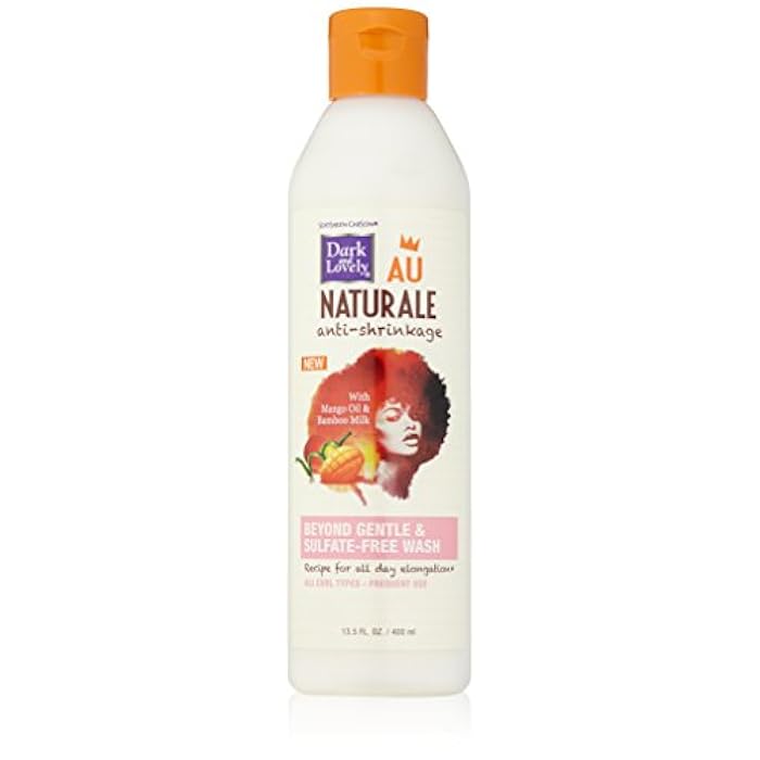 SOFT SHEEN Dark and Lovely Au Natural Anti-Shrinkage Beyond Gentle and Sulfate Free Wash, 13.5 Fluid Ounce - Image 1