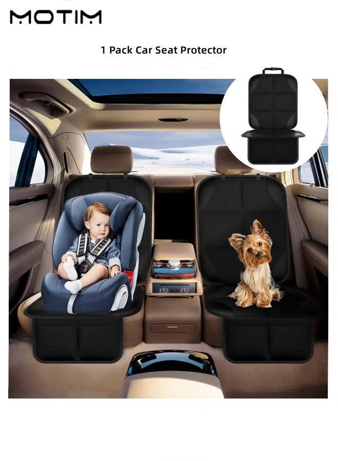 Motim 1 Pack, Waterproof Leather Car Seat Protector Cover, Car Seat Cushions, Anti-slip Car Pad with 2 Storage Pockets, Durable Scratchproof, Car Seat Protector for Baby and Pet  - Image 2