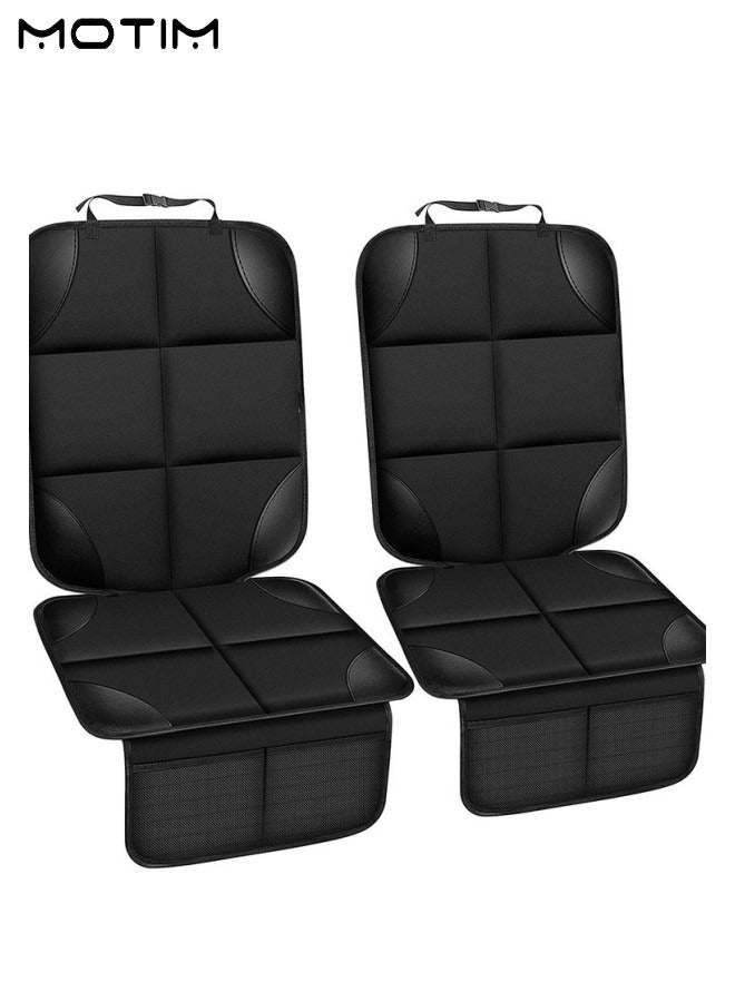 موتيم 1 حزمة غطاء واقي لمقعد السيارة، وسادة مقعد سيارة جلدية مقاومة للماء، غطاء مقعد سيارة عالمي مقاوم للانزلاق لجميع الفصول مع جيوب، مقاوم للخدش ومتين، واقي مقعد سيارة للأطفال والحيوانات الأليفة - Image 1