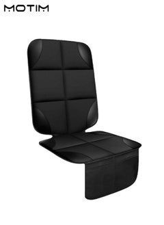 1 Pack, Leather Car Seat Protector Cover, Car Seat Cushions, Waterproof Baby Anti-slip Car Pad with Thickest Padding with 2 Storage Pockets, Durable Scratchproof, Car Seat Protector