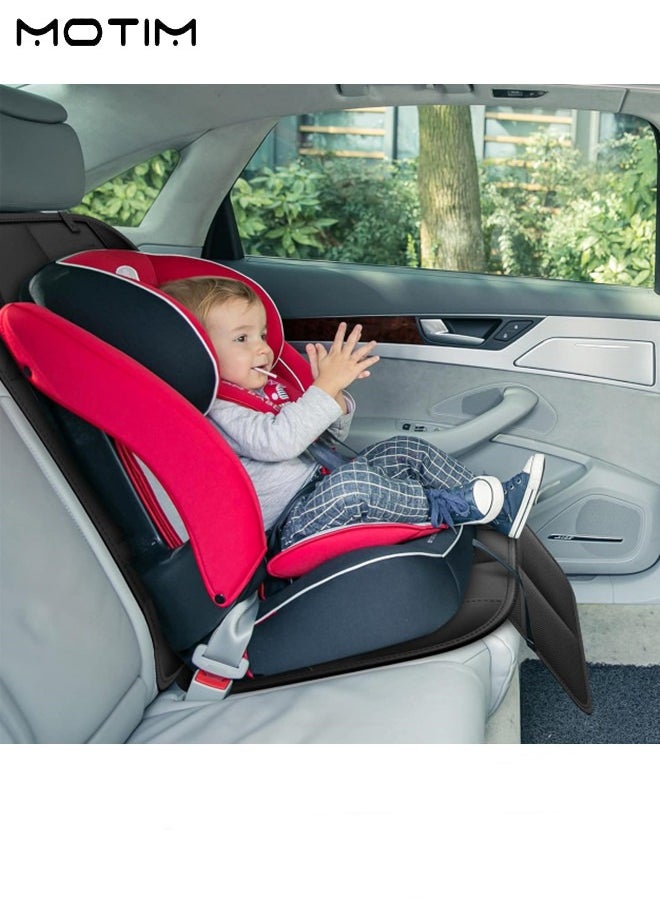 Motim - 1 Pack, Leather Car Seat Protector Cover, Car Seat Cushions, Waterproof Baby Anti-slip Car Pad with Thickest Padding with 2 Storage Pockets, Durable Scratchproof, Car Seat Protector - Image 1