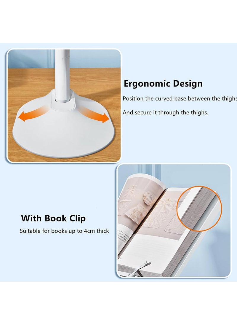 Portable Lap Desk for Kids Adjustable Angle Height Book Stand Holder with Paper Clips Small Lap Tray Table for Reading Writing Watching Eating Kids Lap Desk for Couch Sofa Bed Car Seat