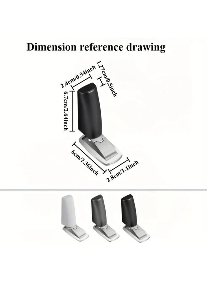 Grey Magnetic Door Stopper No Drill Installation Auto Lock Slim Holder - Image 4
