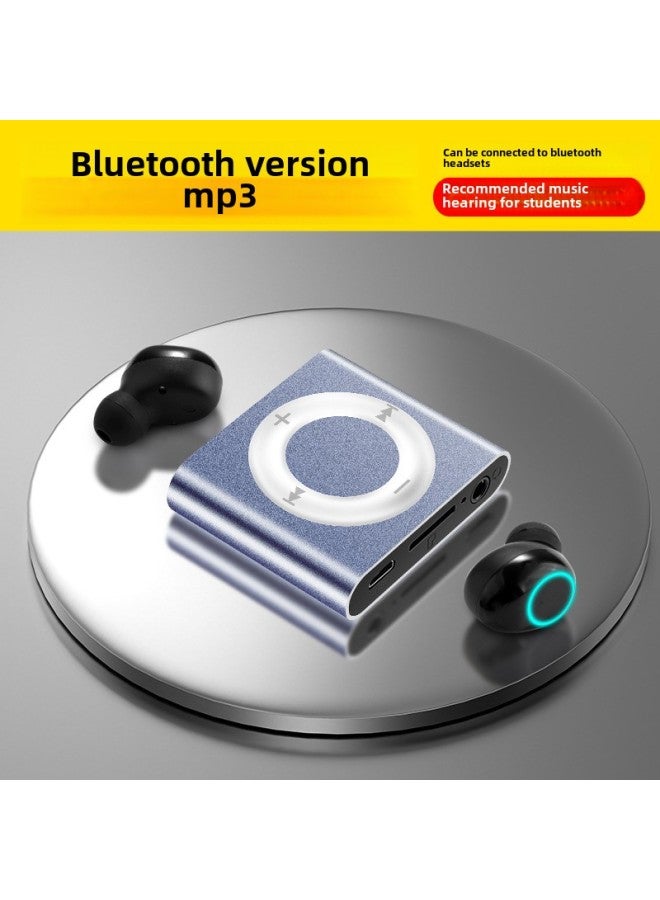 Beauenty Hot Sale Metal Texture Card Mp3 Music Player Mini Mp3 Student Walkman Gift Mp3-Body Color:Violet Blue-External Sound Edition-With Bluetooth-Memory Capacity:16GB (Host + Ear + Memory Card + OTG + Cha - Image 5