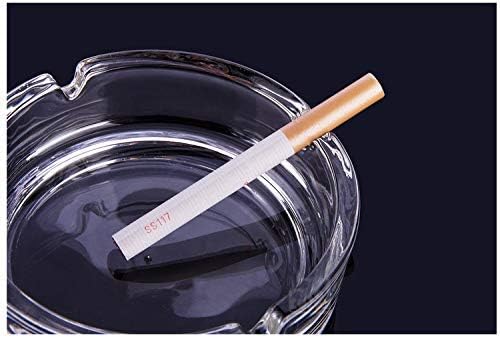 SkyKey Imported Glass Crystal Clear Round Ashtray Set (Transparent) - Image 3