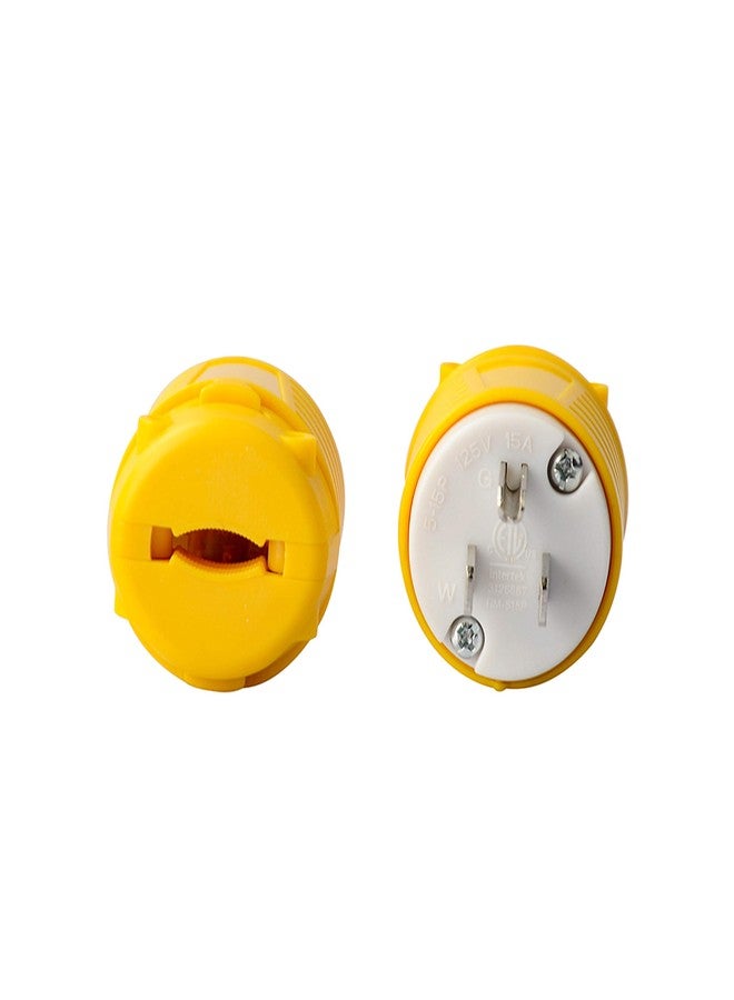 ماكسووركس مجموعة مقابس ومآخذ بديلة صفراء من ماكس وركس 50510، NEMA 5-15P و5-15R، 125 فولت، 15 أمبير - Image 2
