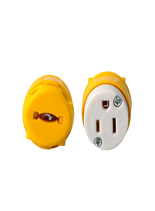 ماكسووركس مجموعة مقابس ومآخذ بديلة صفراء من ماكس وركس 50510، NEMA 5-15P و5-15R، 125 فولت، 15 أمبير - Image 3