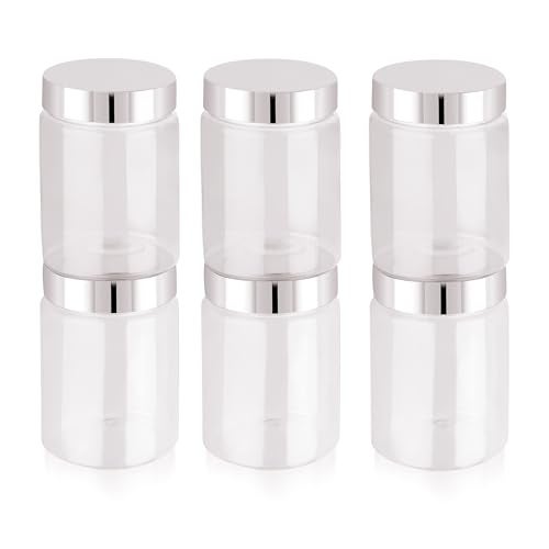 Homeor Plastic Storage Jar & Container, Airtight BPA Free Container for Kitchen Storage, Grocery Kitchen Container, Stackable & Transparent Organizer, Masala Dabba, Multipurpose Jar, 500 ML Set 6 - Image 4