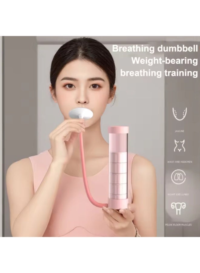 Sisily Men and Women's Abdominal Muscle Trainer, Deep Breathing Exercise Dumbbell Set, Lung Capacity Boosting Device - Image 2