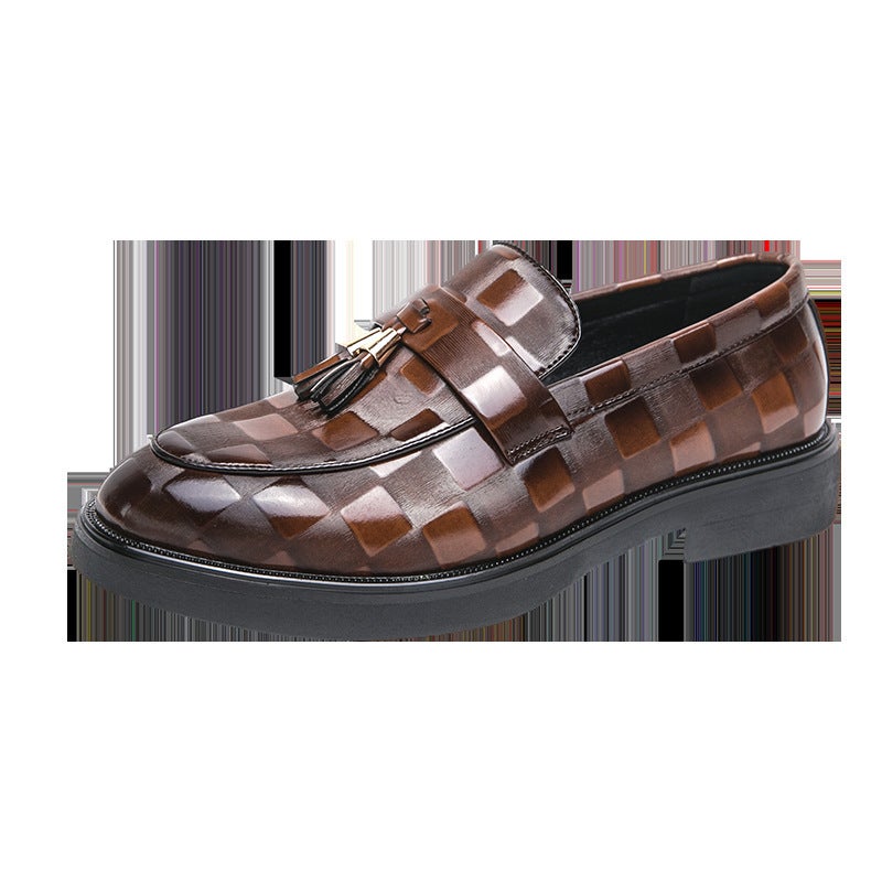 Summer Men's Patent Leather Tassel Men's Shoes Black Casual Retro British Breathable Wedding Shoes Business Clothing Shoes Leather Shoes for Men - Image 5