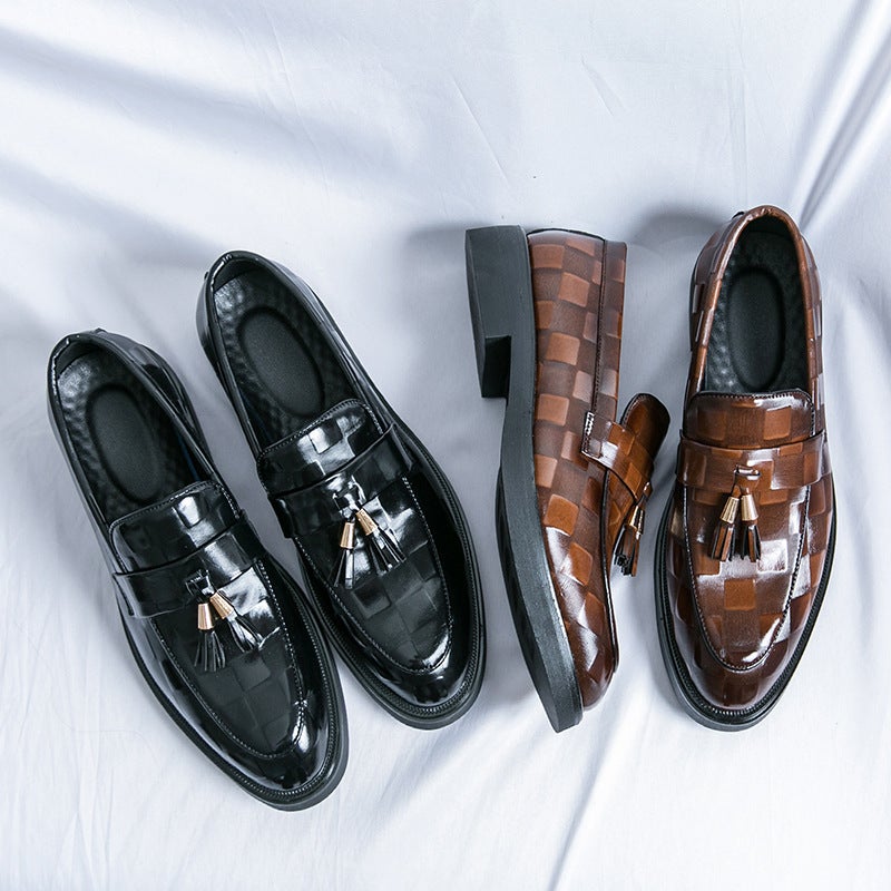 Summer Men's Patent Leather Tassel Men's Shoes Black Casual Retro British Breathable Wedding Shoes Business Clothing Shoes Leather Shoes for Men - Image 4