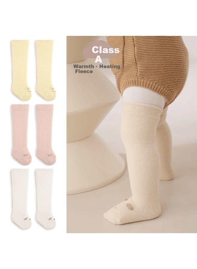 LAXIALIYA Lacharlia Baby Long Knee-high Socks Fleece-lined Over-the-knee Socks For Newborns Boys Girls Autumn Winter 0-3 Years - Image 3