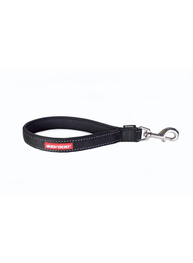 EzyDog Neo Mongrel Short Dog Leash for Large Dogs - Reflective Stitching for Nighttime Safety with a Heavy Duty Snap Hook for Comfort and Control - Add an Extension for a Full Size Leash (Black) - Image 1