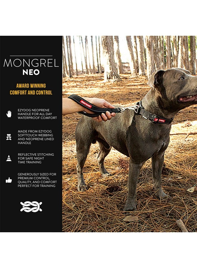 EzyDog Neo Mongrel Short Dog Leash for Large Dogs - Reflective Stitching for Nighttime Safety with a Heavy Duty Snap Hook for Comfort and Control - Add an Extension for a Full Size Leash (Black) - Image 2