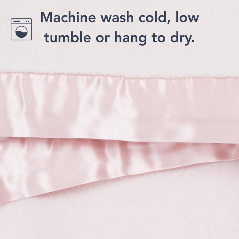 Little Giraffe Baby Blanket - Luxe Soft Blanket with Satin Trim - Baby Stroller Blanket - Newborn Baby Essentials & Baby Gifts - 29x35" - Pink - Image 4