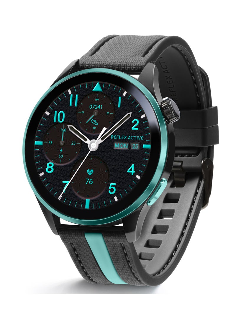 Reflex Active Venture R 400 AMOLED GPS Black and Green Smart Calling Watch - Image 1