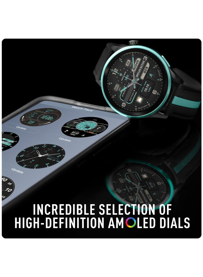 Reflex Active Venture R 400 AMOLED GPS Black and Green Smart Calling Watch - Image 4