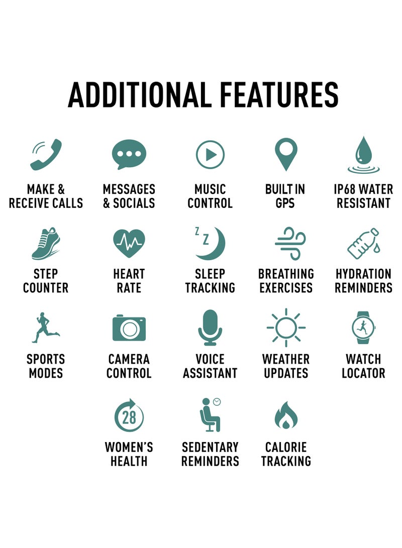 Reflex Active Venture R 400 AMOLED GPS Black and Green Smart Calling Watch - Image 5