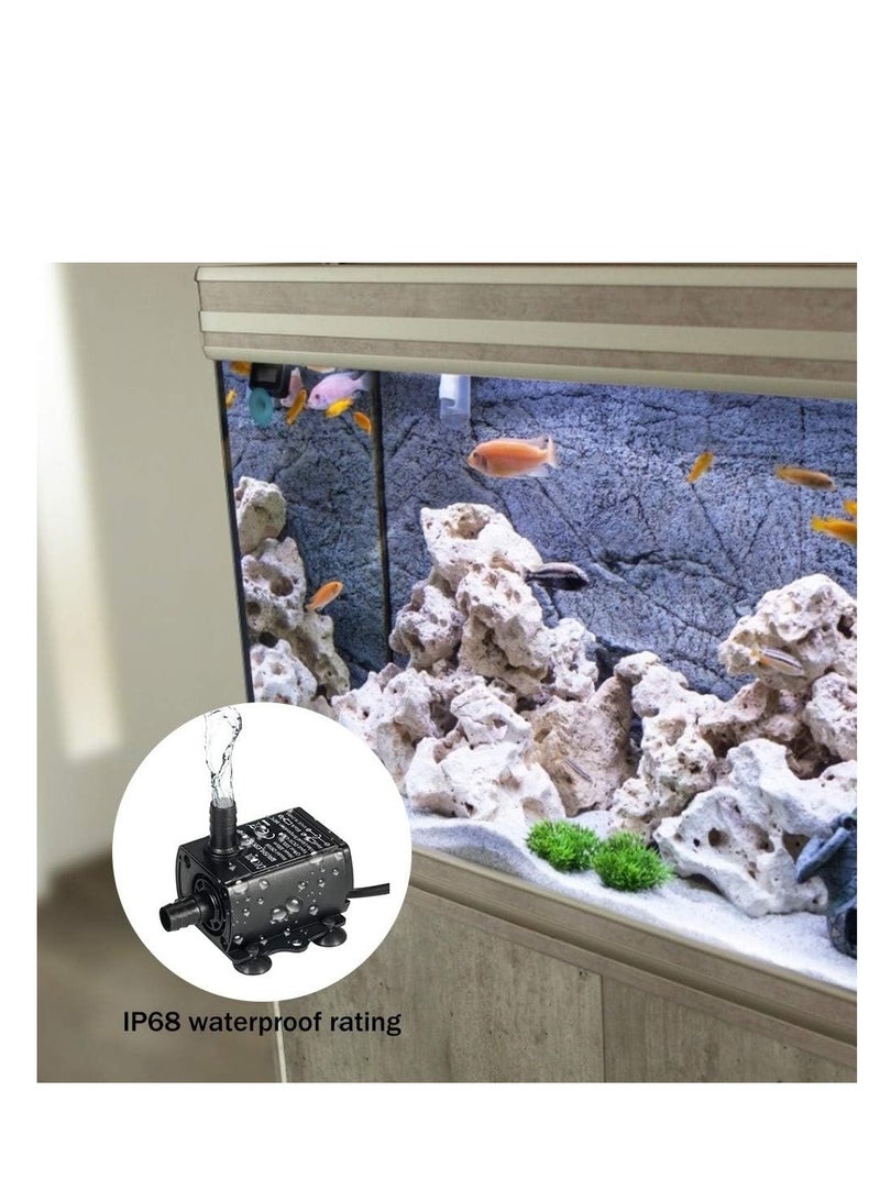 Generic Aquarium Fountain Pump with 250L/H Capacity and 6.56ft Lift - Super Quiet Submersible Water Pump for Fish Tank Circulation - Image 3