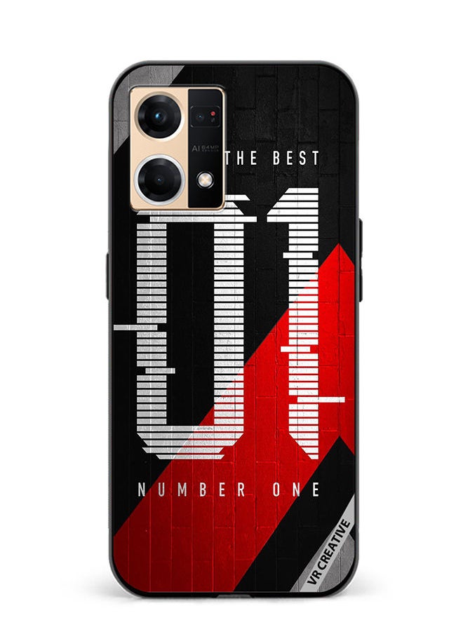 VR CREATIVE - Protective Case Cover For Oppo Reno7 Number One Design Multicolour - Image 1