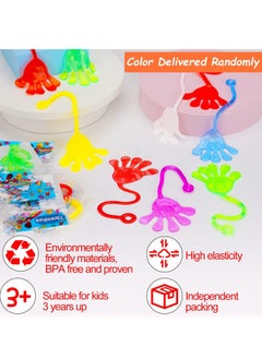 MAGIC VAULT 40 Pcs Sticky Hands For Kids, children's party toy set, extreme stretching toys, sticky palm elastic stretchable decompression toys  - Image 3