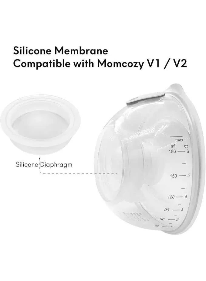 العربية：مجموعة صمام البطة والأغشية السيليكونية البديلة المتوافقة مع مضخة الثدي Momcozy V1/V2 - سيليكون غذائي خالٍ من BPA، يمنع ارتجاع الحليب ويحافظ على الشفط المستقر - Image 3
