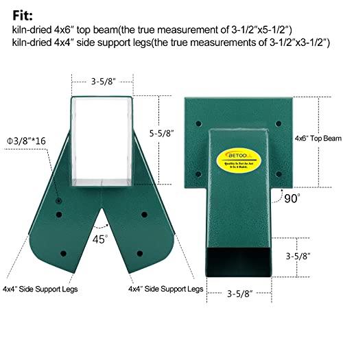 BETOOLL Swing Set Bracket with All Mounting Hardware Middle Bracket - Image 3