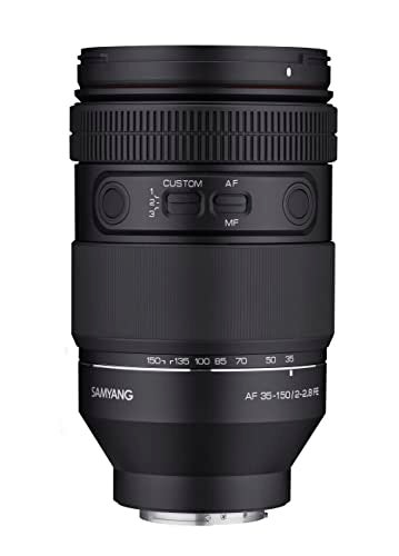 Samyang عدسة زوم كاملة الإطار Samyang 35-150mm F2-2.8 لكاميرات سوني E – فتحة سريعة، تركيز تلقائي، جاهزة للفيديو، محكمة ضد الطقس، بار-فوكال، بوكيه، محرك STM خطي، أوضاع مخصصة، دعم التركيز اليدوي - Image 3