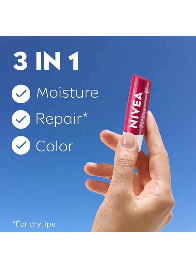 NIVEA Cherry Lip Care - Tinted Red for Beautiful, Moisturized Lips - .17 oz. Stick (Pack of 6) - Image 2