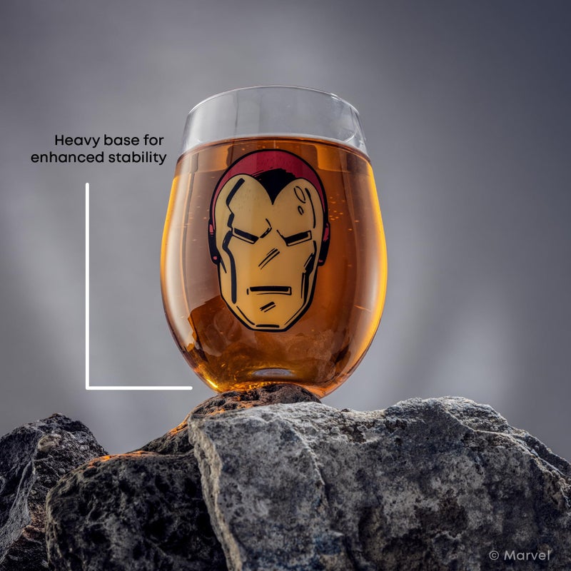 JoyJolt JoyJolt Marvel Heroes Stemless Drinking Glasses  19oz Superhero Cups ft Hulk Captain America Spiderman and Iron Man  Avengers Glassware Set of 4  Marvel Gifts for Men and Women  - Image 5