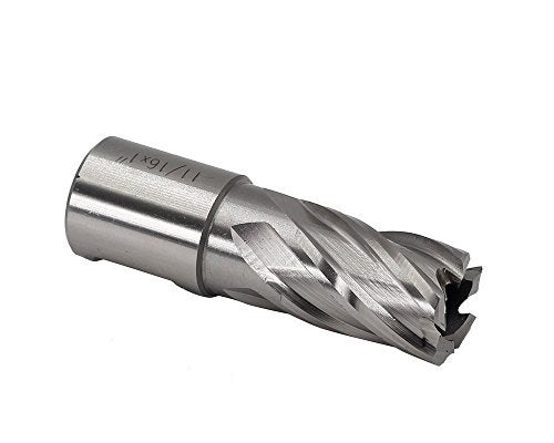 JESTUOUS Annular Cutters Set 6pcs JESTUOUS 3/4 Inch Weldon Shank 1 Cutting Depth 1/2-1-1/16 Cutting Diameter Two Flat HSS Slugger Bits for Mag Drill Press with Pilot Pin - Image 5