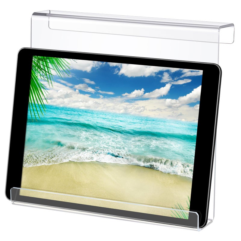 Jetec Treadmill Book Holder, Clear Acrylic Reading Rack for Treadmill Tablet Rack Universal Holder Tablet Magazines Books for Gym Exercising(9 x 8 x 1.5 Inches) - Image 1