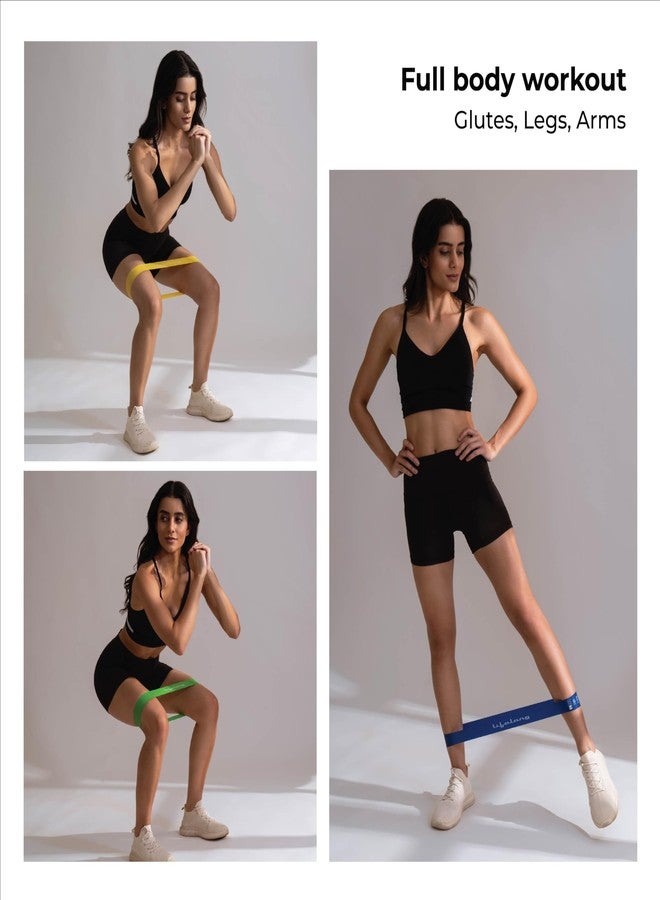 Lifelong Mini Resistance Bands Set of 3 | Theraband, Pullup Band | 2 to 12 KG : Extra Light, Light & Medium Resistance Level | Gym Rubber Band for Exercise, Physio, Yoga, Training - Image 4