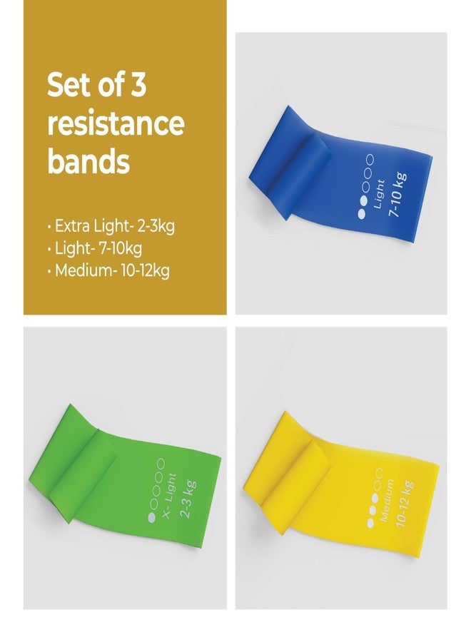 Lifelong Mini Resistance Bands Set of 3 | Theraband, Pullup Band | 2 to 12 KG : Extra Light, Light & Medium Resistance Level | Gym Rubber Band for Exercise, Physio, Yoga, Training - Image 1
