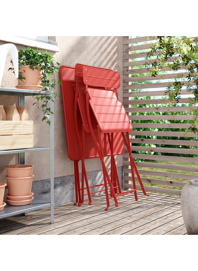 إيروريكس طاولة خارجية باللون الأحمر الزاهي، 65×65 سم - Image 4