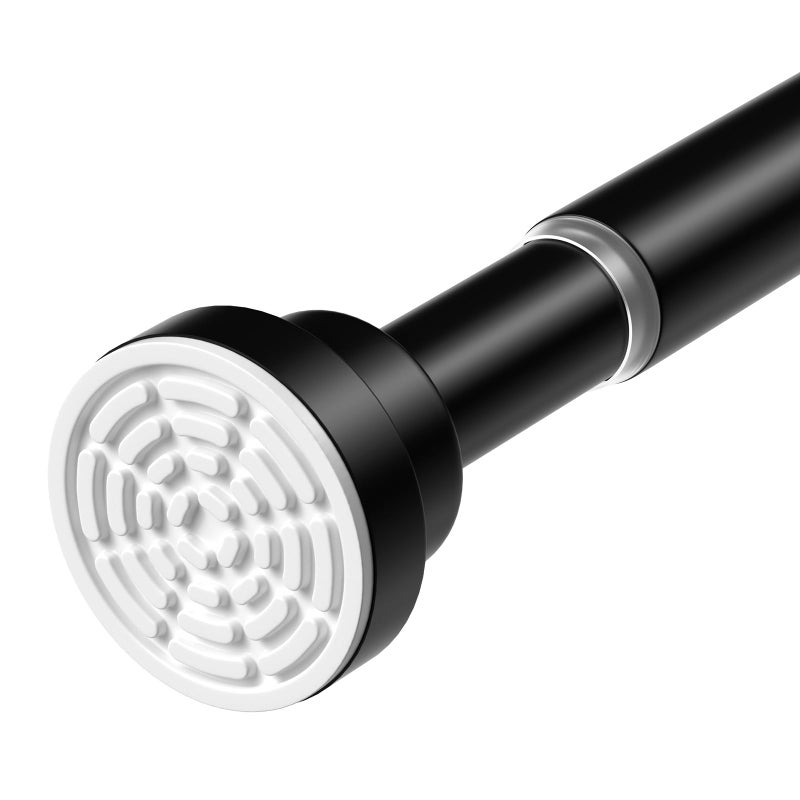 QINGYUN Tension Curtain Rod 30 to 63 Inch, Spring Tension Rod for Windows Black Adjustable Expandable Curtain Rods No Drilling Spring Loaded Curtain Rods for Windows,Doorway,Bathroom,Closet - Image 1