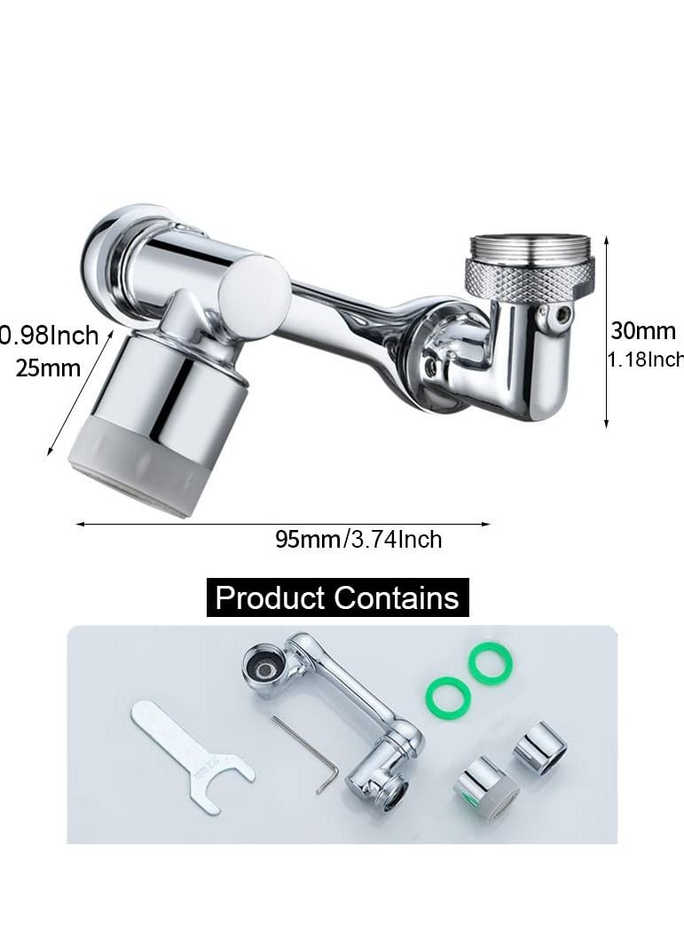 Y&D Faucet Extender, Universal Rotating 1080 Degree Swivel Aerator, Large-Angle Splash Filter Faucet, Bathroom Sink Sprayer Attachment  - Image 5