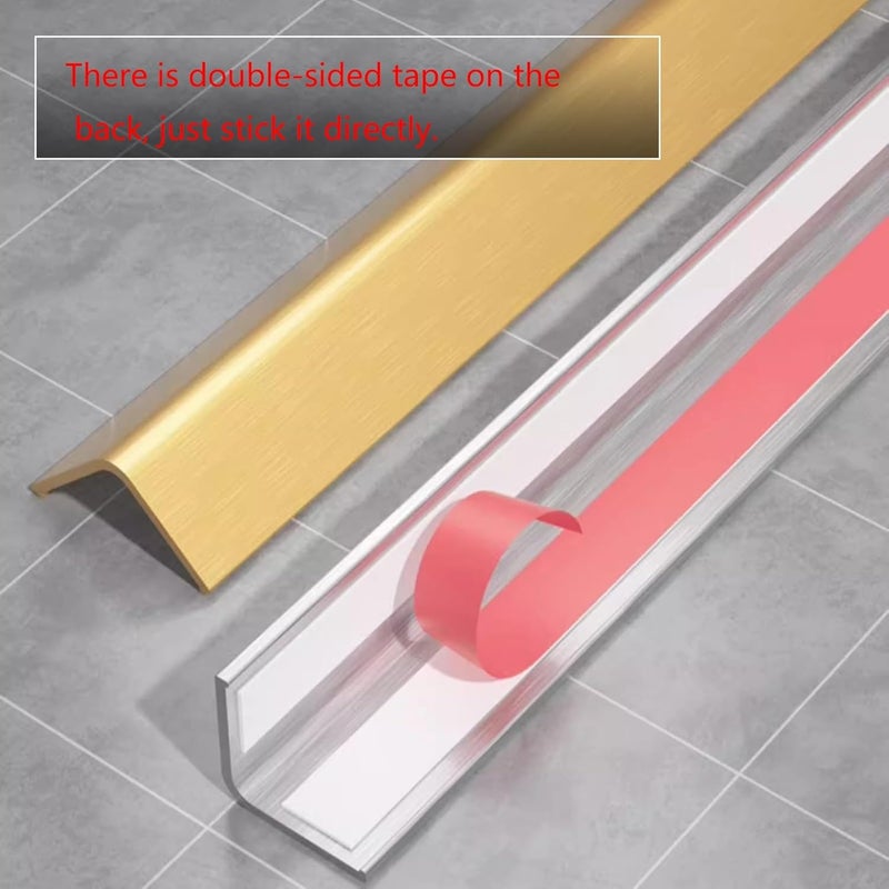 PVC Corner Protection Strips, Thickened Self-Adhesive Edge Strips, Tile Window Edge Edging Protection Corner Protection Strips.Beige-1.4x39.4in - Image 4