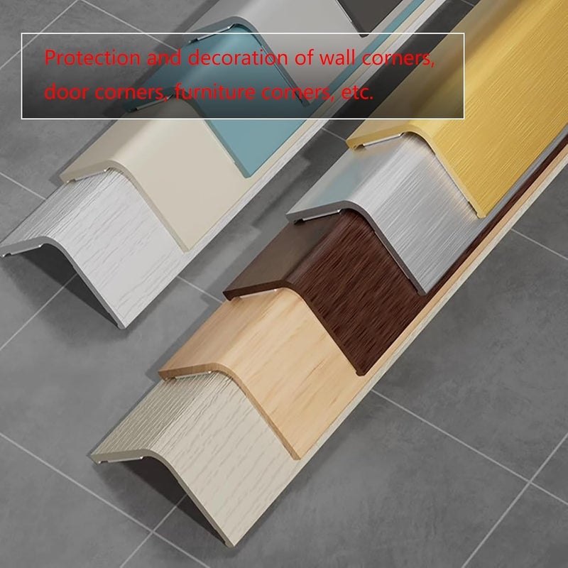 PVC Corner Protection Strips, Thickened Self-Adhesive Edge Strips, Tile Window Edge Edging Protection Corner Protection Strips.Beige-1.4x39.4in - Image 3