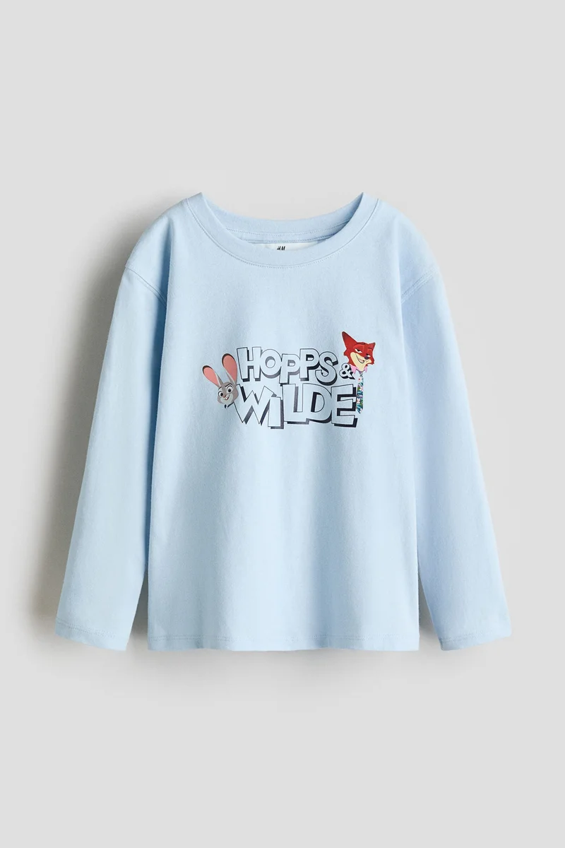 اتش اند ام تي-شيرت بأكمام طويلة