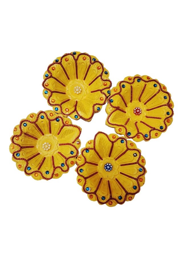 Madhoor طقم 4 مصابيح دييا مزخرفة ومطلية يدوياً  - Image 5