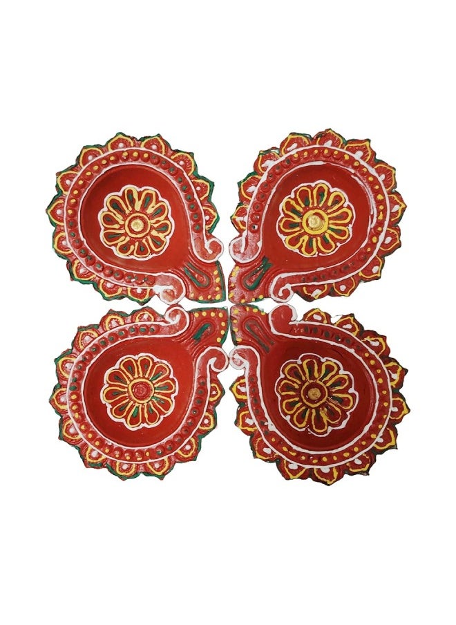 Madhoor طقم 4 مصابيح دييا مزخرفة ومطلية يدوياً  - Image 3
