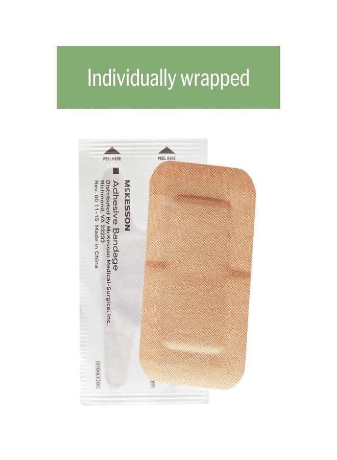 McKesson Adhesive Bandages, Sterile, Fabric Patch, 2 in x 3 in, 50 Count, 2 Packs, 100 Total - Image 4